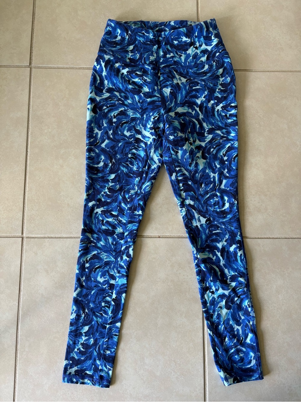 Talbots Blue Swirl Print Leggings